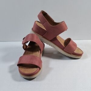 04400 Natural Sole mauve Kaila faux suede sandals 9